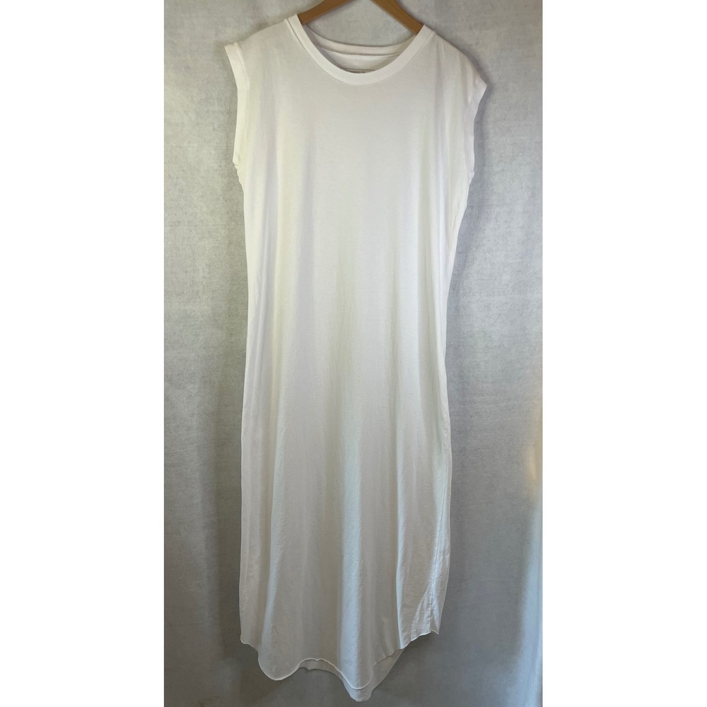 Frank & Eileen Cory Vintage Muscle Tee Maxi Dress Raw Edge Hem White Sz XL - Picture 3 of 10